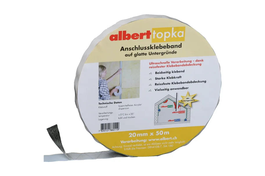 Topka Doppelseitiges Anschlussklebeband 50m 20mm