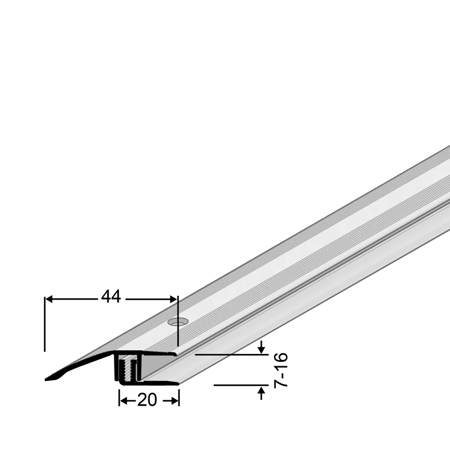 SPS Aluminium-Anpassprofil Silber eloxiert 2700mm